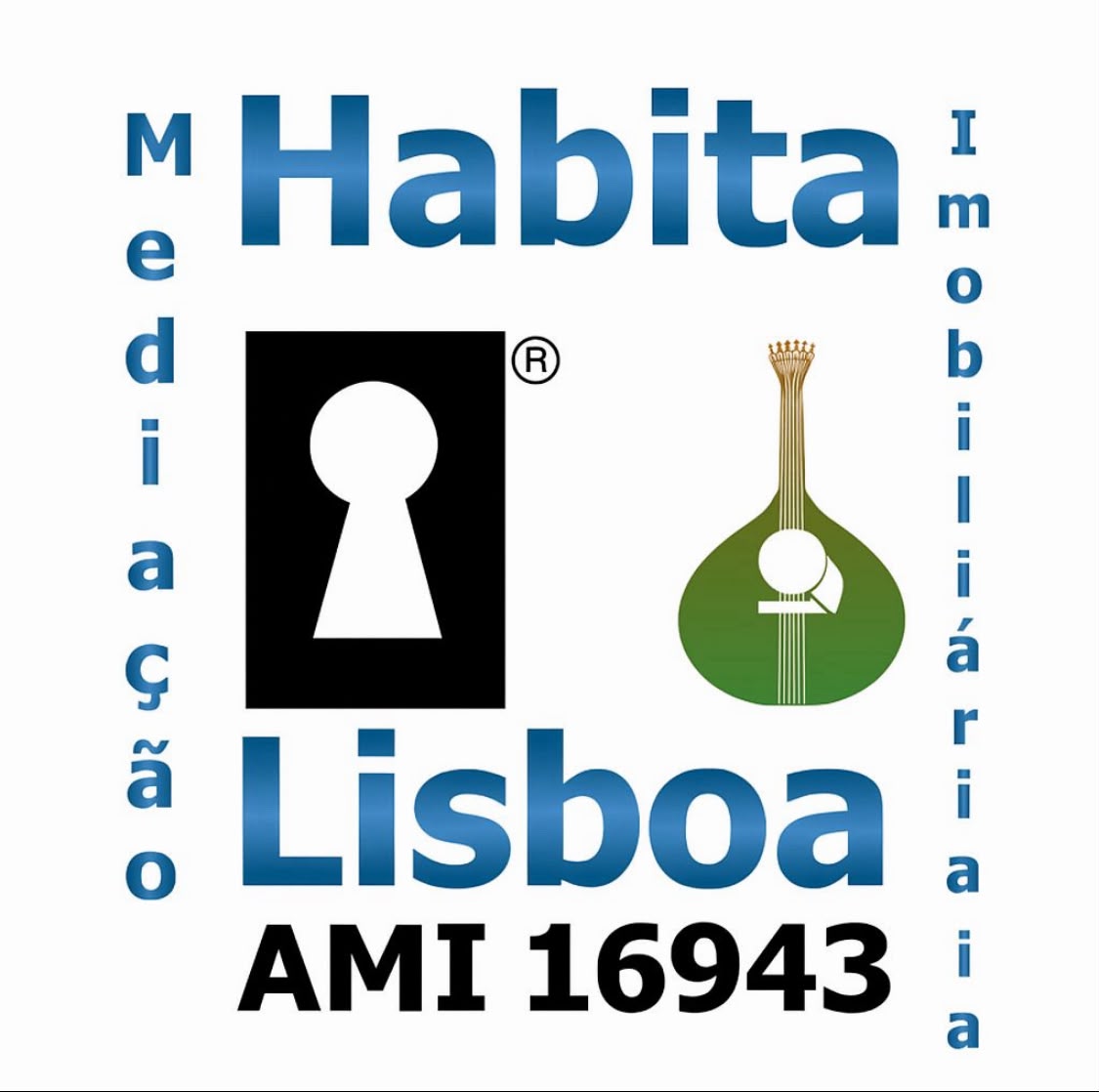 Logótipo oficial Habita Lisboa® — Mediação Imobiliária, AMI 16 943